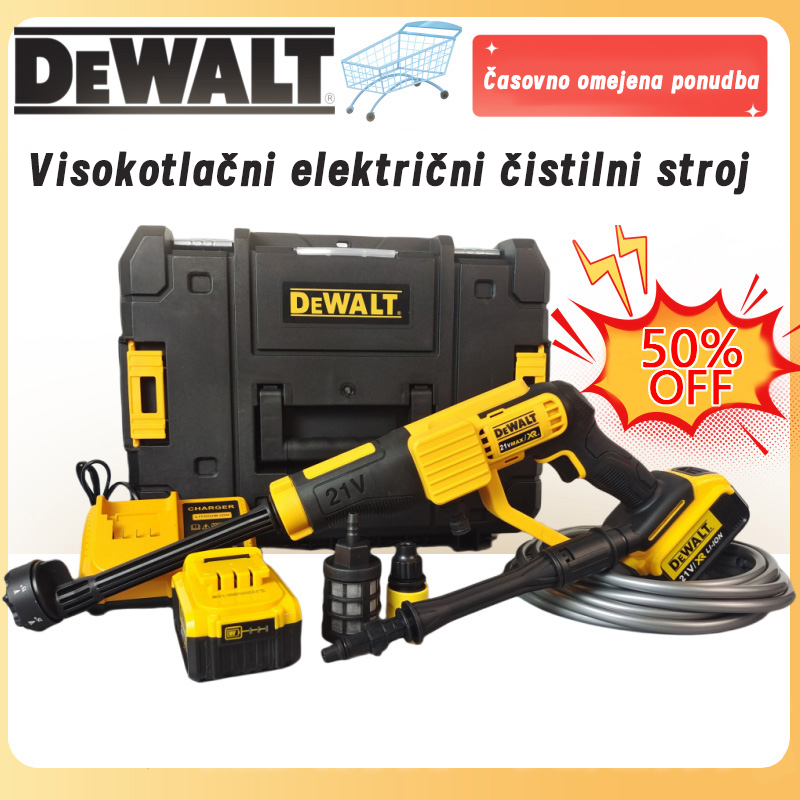 [50 % znižana prodajna cena] Akumulatorski visokotlačni čistilnik DEWALT, čistilnik visoke moči, 550 PSI, 1,0 GPM, z baterijo in polnilnikom (DCPW550P1)