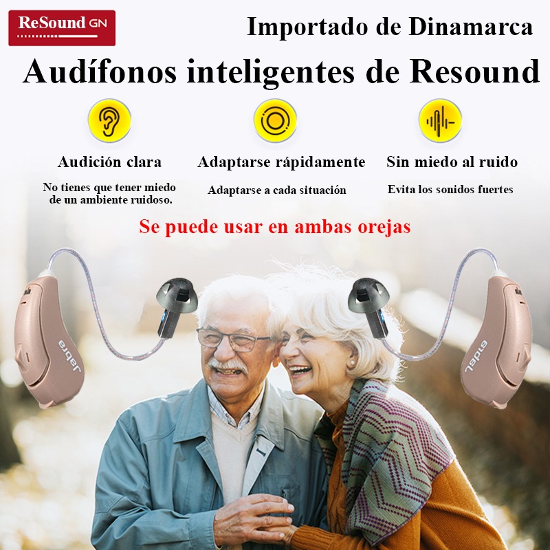 Audífonos inteligentes Resound para personas con problemas de audición Receptor invisible externo