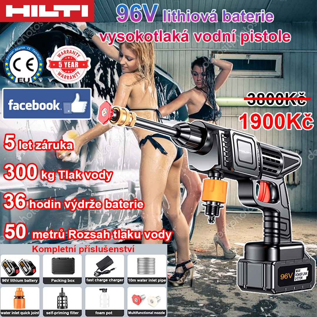 Hilti 96V s lithiovou baterií Vysokotlaká myčka aut