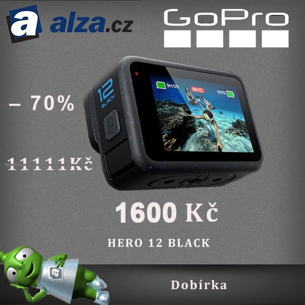 【Albert Promotion】Akční kamera Gopro HERO 12 Black je v prodeji po omezenou dobu, získejte 70% slevu