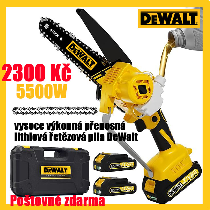 【50% sleva】 Nejnovější 5500W vysoce výkonná přenosná lithiová řetězová pila DeWalt