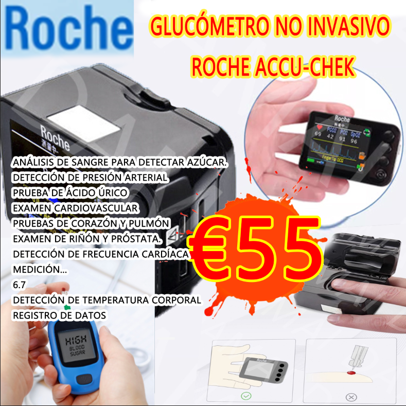 Glucómetro no invasivo Roche Accu-Chek
