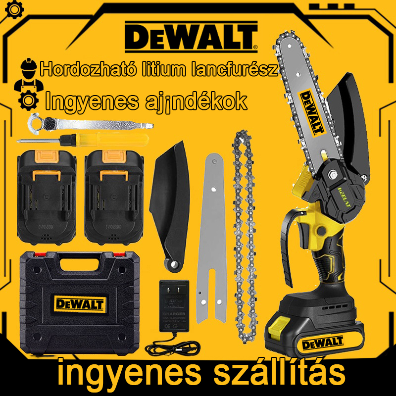 【50% off】 a DeWalt legújabb 5500 W-os, nagy teljesítményű hordozható lítium láncfűrészére