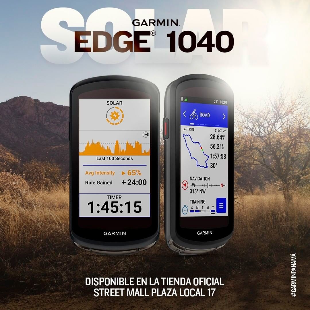 Solarny rejestrator rowerowy Garmin Edge® 1040 z radarem nawigacyjnym rejestrującym ruch