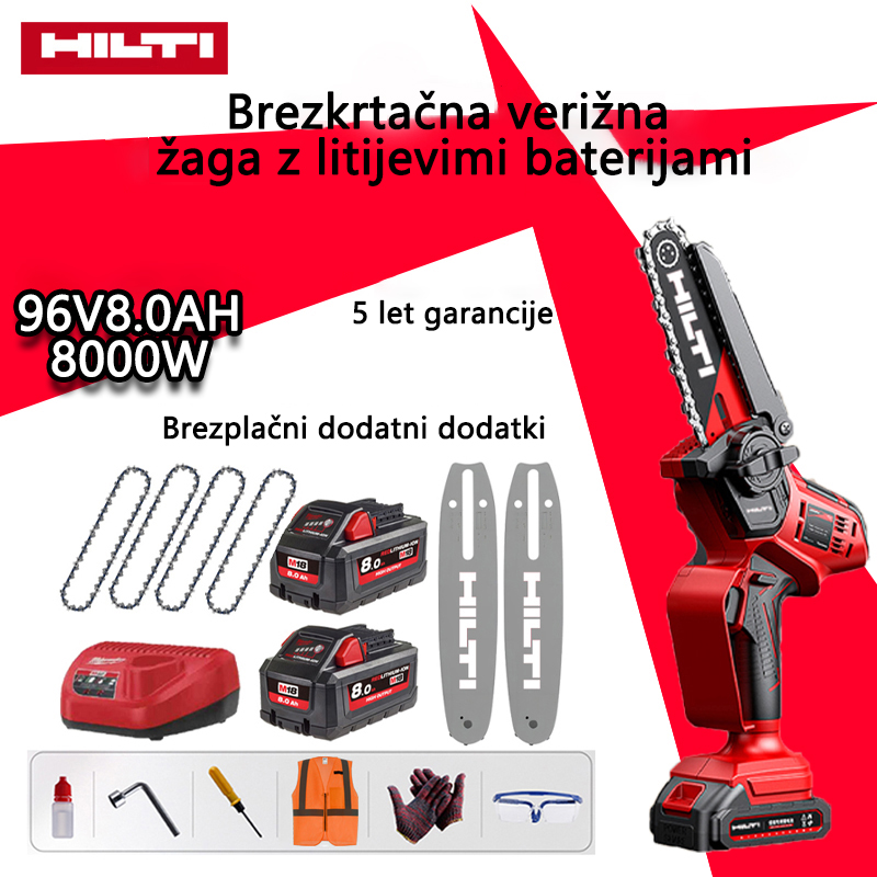 Prenosna polnilna litijeva verižna žaga Hilti