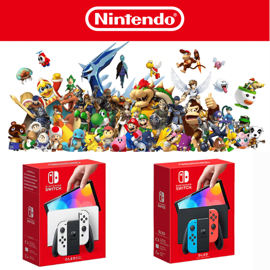 Nintendo switch Consola de juegos portátil Nintendo/NS versión de duración de la batería Versión OLED consola de juegos portátil para fiestas en casa videojuego  duración de la batería consola roja y azul