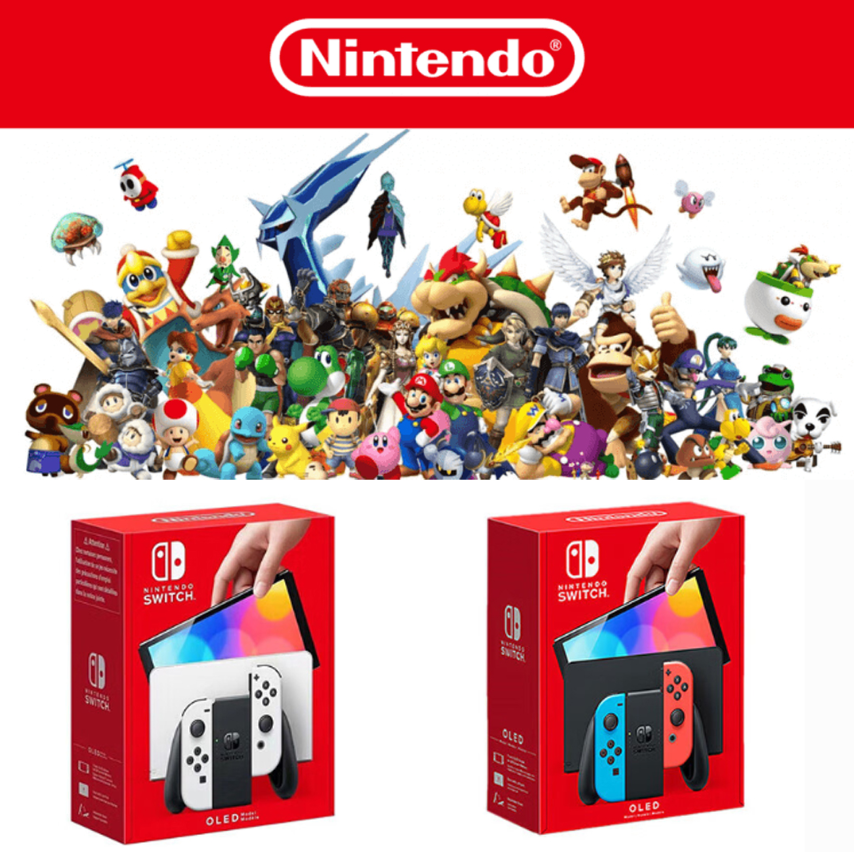 Przenośna konsola do gier Nintendo Switch Wersja żywotności baterii Nintendo/NS Wersja OLED Przenośna konsola do gier Impreza rodzinna Gra wideo Czas pracy baterii czerwona i niebieska konsola do gier