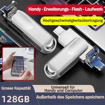Kaufen Sie in drei Tagen in Österreich, 50% Rabatt - [Multifunktional] Vier-in-Eins-Flash-Laufwerk für Mobiltelefone mit großer Kapazität