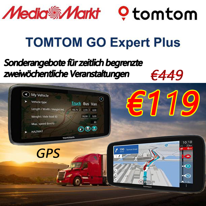【MediaMarkt Cyber ​​​​​​Week】TomTom Go Expert Plus GPS-Kartennavigation