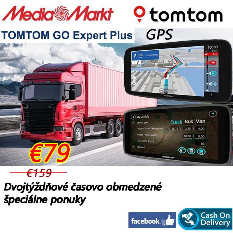 【MediaMarkt Cyber ​​​​​​Week】 Navigácia GPS mapy TomTom Go Expert Plus