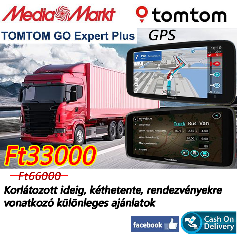 【MediaMarkt Cyber ​​Week】 TomTom Go Expert Plus GPS-térképes navigáció