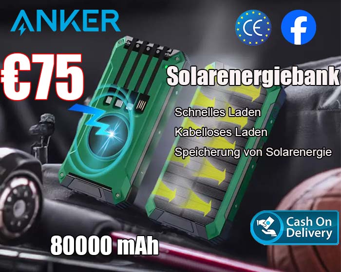 Anker 80000 mAh 4-Draht-Solar-tragbares externes Ladegerät