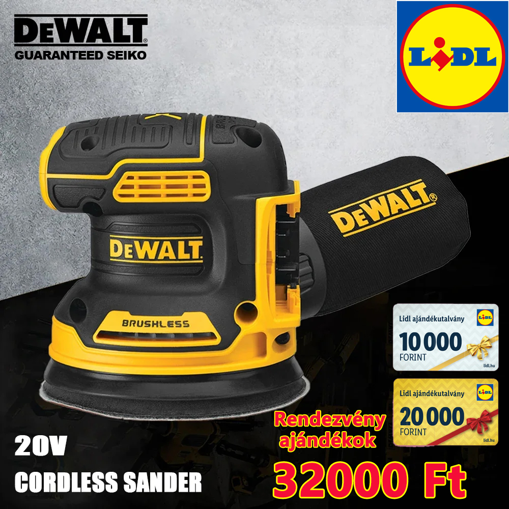 DEWALT 20V MAX orbitális csiszoló, csak szerszám (DCW210B)